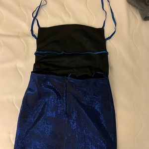 Sparkly blue mini dress